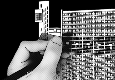 Hand drawing building